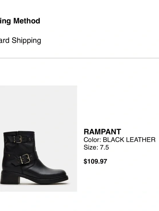 Steve Madden Black Buckle Moto Boots - Picture 5 of 5